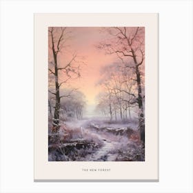 Dreamy Winter National Park Poster  The New Forest England 1 Canvas Print