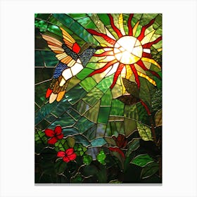 Hummingbird Stained Glass 2 Canvas Print