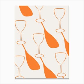 Liquid Therapy Orange Canvas Print