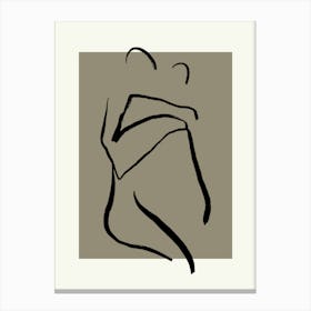 Woman Hugging A Man Canvas Print