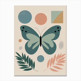 Boho Minimalist Butterfly Poster 6 Canvas Print