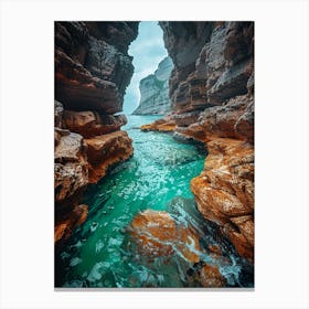 Cliffs In The Sea Canvas Print