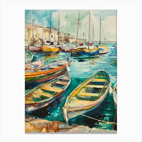 Boats In The Harbor 13 Canvas Print