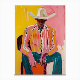 Painting Of A Cowboy 11 Canvas Print