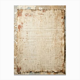 Ancient Weathered Sheet Of Old Canvas Resting On A Vintage Wall Clean And Empty With A Seamless P (6) Canvas Print