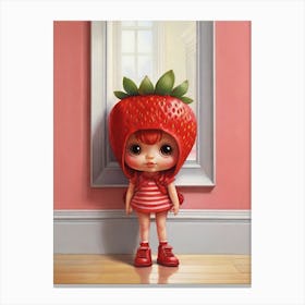 Strawberry Girl art print Canvas Print