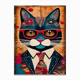 Paisley Cat Canvas Print