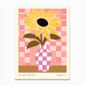 Spring Collection Sunflower Flower Vase 5 Canvas Print