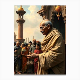 Mahatma Gandhi Portrait - Diverse Art Illustration 73 Canvas Print