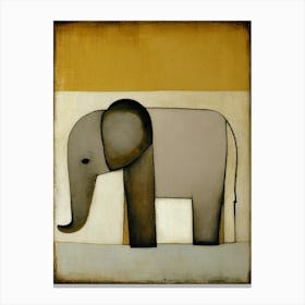 Elephant Symbol Abstract Painting Canvas Print