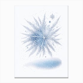 Diamond Dust, Snowflakes, Pencil Illustration 2 Canvas Print