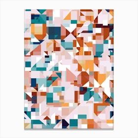 Abstract Geometric Pattern - Neutral Canvas Print