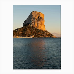 Peñón de Ifach, Mediterranean Sea at sunset Canvas Print