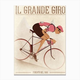 Vintage Style Giro Text Canvas Print