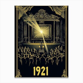 Aihrgdesign A Vintage Poster For A 1921 Silent Film Screening 76963d05 392b 4856 8ee8 056c78361a8e 3 Canvas Print