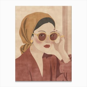 Asian Woman In Sunglasses 2 Canvas Print