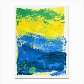 'Blue And Yellow' 1 Canvas Print