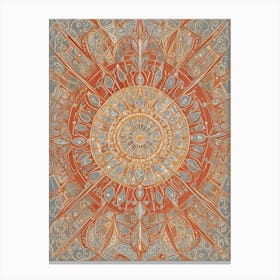 Coral Mandala Canvas Print