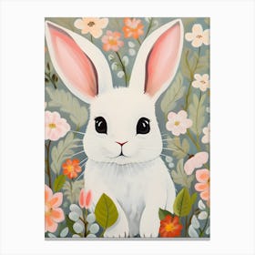 Bunny In Flowers Canvas Print