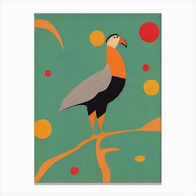 California Condor Midcentury Illustration Bird Canvas Print