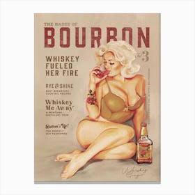 Babes Of Bourbon Vol 3 Whiskey Fueled Her Fire Canvas Print