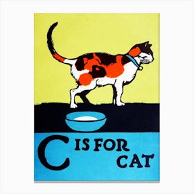 C Is For Cat Poster Canvas Print