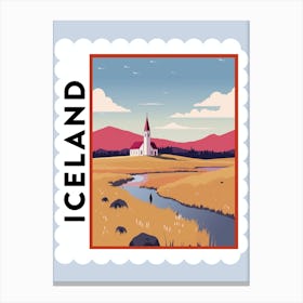 Iceland 1 Travel Stamp Poster Canvas Print