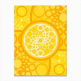 Geometric Abstract Glyph in Happy Yellow and Orange n.0061 Canvas Print