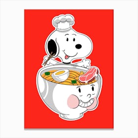Snoopy Asian Ramen Canvas Print