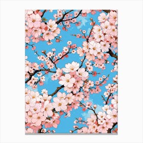 Sakura Blossom Pattern Canvas Print
