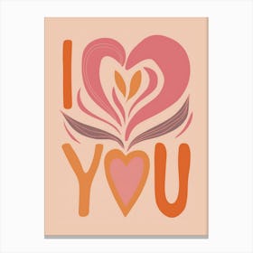 I Love You Graphic Canvas Print