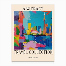 Abstract Travel Collection Poster Toronto Canada 5 Canvas Print