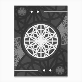 Abstract Geometric Glyph Array in White and Gray n.0020 Canvas Print