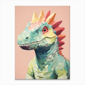 Colourful Dinosaur Thescelosaurus 4 Canvas Print