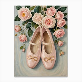 Pink Ballet Shoes Canvas Print