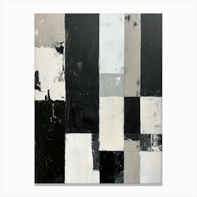 Abstract Painting, Black And White 654 Canvas Print