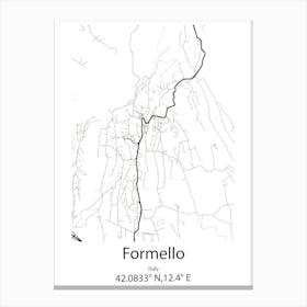 Formello,Italy Minimalist Map Lienzos