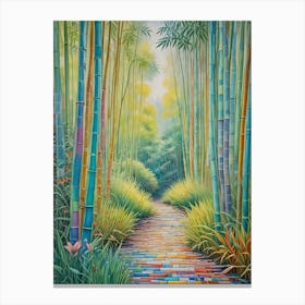 Bamboo In Colour Canvas Print