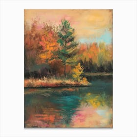 Autumn By The Lake 1 Canvas Print