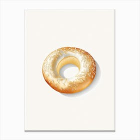 Asiago Bagel Marker Art 2 Canvas Print