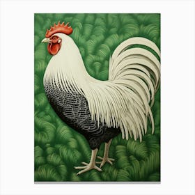 Ohara Koson Inspired Bird Painting Rooster 1 Canvas Print