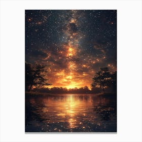 Night Sky With Stars 3 Canvas Print