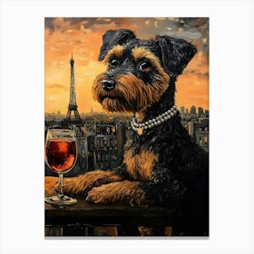 Airedale Whimsy 15 Canvas Print