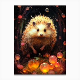 Hedgehog In The Forest Canvas Print
