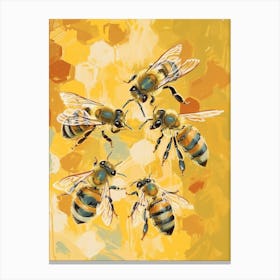 Meliponini Bee Storybook Illustrations 1 Canvas Print