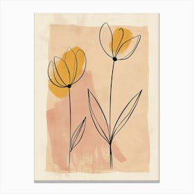 Patna Flower Market Boho Minimalist Style Canvas Print