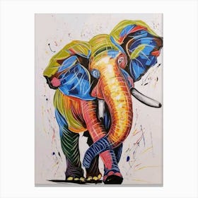 Abstract Elephant Painting Canvas Print