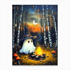 Ghost By The Campfire Canvas Print