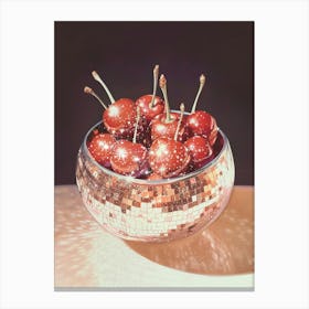 Disco Cherry Bowl Canvas Print