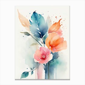 Watercolor Flowers 22 Canvas Print